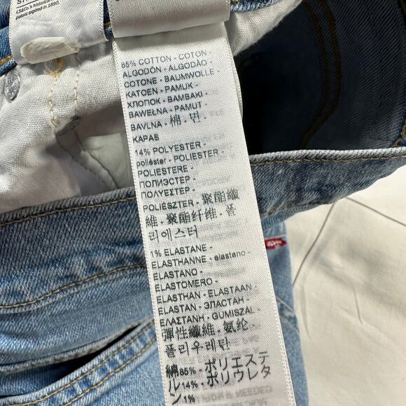 Levi’s Jeans Womens 27 Blue Ribcage Straight Ankle Button Fly Distressed Denim - Picture 4 of 14